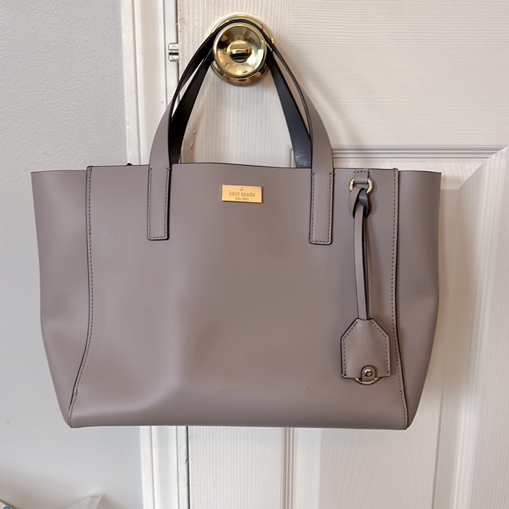 Kate Spade Putnam Drive Small NELLE Handbag Gunmetal Leather Purse